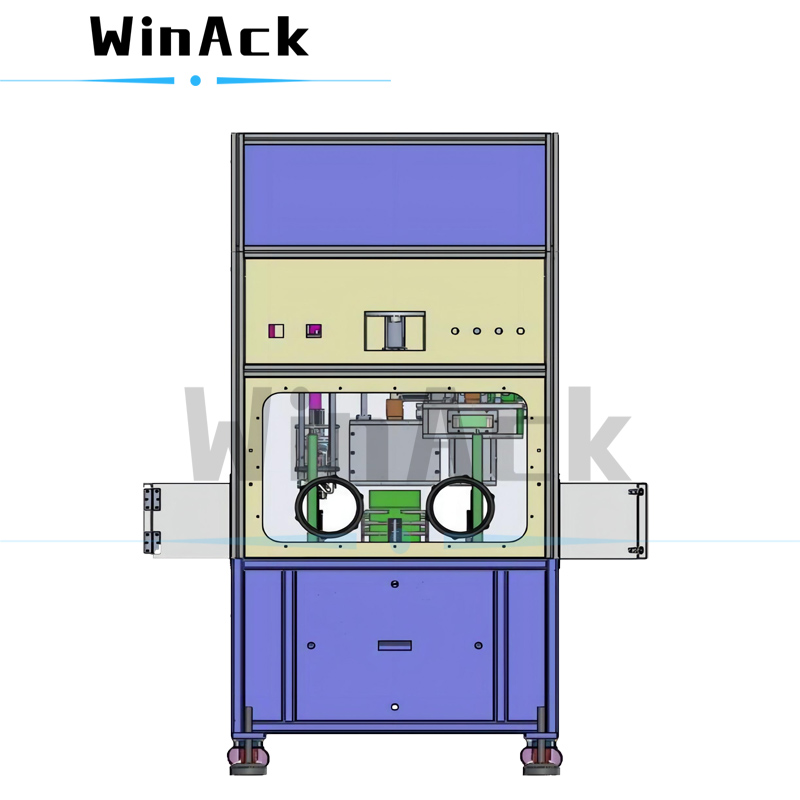 O processo de enchimento de eletrólito é uma parte fundamental da fabricação de baterias de lítio, e o peso de enchimento de eletrólito afeta diretamente o desempenho eletroquímico e a segurança das células da bateria. estabilidade da máquina de enchimento de eletrólito e velocidade de enchimento de eletrólito.  Atualmente, ainda existem muitos aspectos do processo de enchimento de eletrólito da bateria que precisam ser melhorados, como nível de vácuo, taxa de vazamento, resíduos de eletrólito, longo tempo de enchimento e vedação deficiente do bocal de enchimento.  1.Problemas de nível de vácuo e taxa de vazamento.  A máquina de enchimento de eletrólito tem requisitos muito altos para o grau de vácuo, que deve ser inferior a -99kPa e a taxa de vazamento deve ser inferior a 1kPa/2min.  Atualmente,  As máquinas de enchimento de eletrólito geralmente usam vedações roscadas, que não podem mais atender aos requisitos de alto vácuo e baixa taxa de vazamento dos processos de enchimento de eletrólito de alta velocidade e requerem tecnologia de vedação final estática mais avançada para alcançar alto vácuo e baixa taxa de vazamento.  2. Problemas residuais de eletrólitos.  Se a força interna ou suavidade da máquina de enchimento de eletrólito não for suficiente, o eletrólito residual dentro da máquina fará com que o volume de injeção seja menos preciso.  O corpo do copo de enchimento de eletrólito precisa de tratamento especial para melhorar a suavidade do corpo do copo, reduzir efetivamente os resíduos de eletrólito, melhorar a precisão do enchimento de eletrólito e reduzir efetivamente a poluição secundária causada por resíduos de eletrólito.  3. O bocal de enchimento não está bem vedado e há um fenômeno de pulverização de líquido.  O bocal de enchimento se desgastará depois de muito tempo, e o efeito de enchimento único não é ideal, e a má vedação produzirá um spray de líquido.  O design do bico de enchimento precisa ser atualizado com um design especial para aumentar o desempenho de vedação para evitar efetivamente a pulverização de líquido.  4. Tempo de enchimento isobárico longo.  Considerando a segurança e a dificuldade de processamento, a pressão de enchimento isobárica é geralmente ajustada em cerca de 0,8Mpa, resultando em um tempo de enchimento relativamente longo.  Aumentar a pressão de enchimento, encurtar o tempo de enchimento e acelerar a difusão do eletrólito é o que o processo de injeção isobárica precisa melhorar.  Para resumir, para fabricantes de máquinas de enchimento de eletrólito de bateria, sob a premissa de garantir a precisão e velocidade de enchimento,  como alcançar o desempenho do produto e a inovação do processo da máquina de enchimento de eletrólitos para atender à nova demanda de fabricação de baterias em larga escala tornou-se o problema mais urgente à nossa frente.  O Grupo WinAck pode fornecer soluções completas de preenchimento de eletrólito de bateria.  Venha, entre em contato conosco para obter uma solução que pode ajudá-lo a ter sucesso.  Para baterias melhores, Win & Ack!